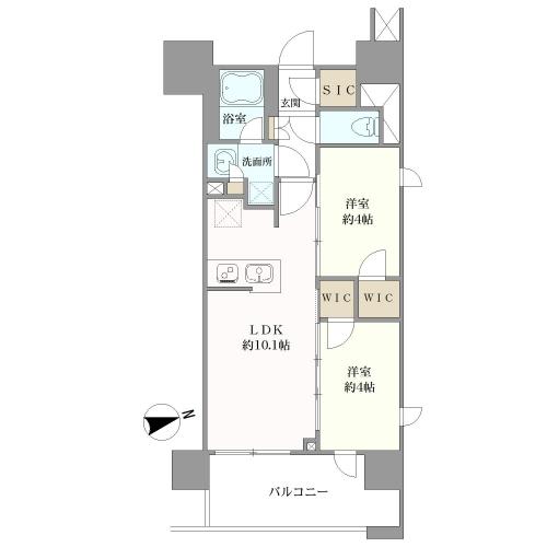 オープンレジデンシア金山ザ・プレイスの間取図