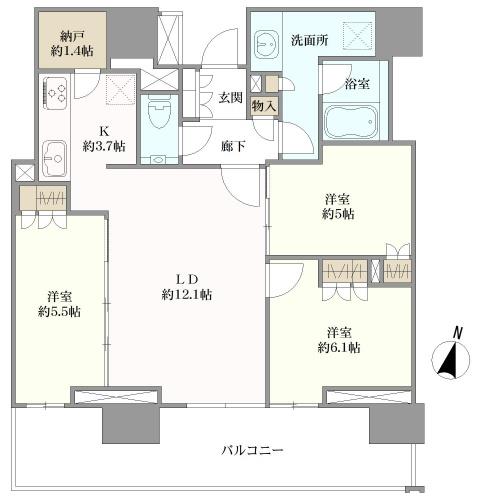 プラウドタワー名古屋丸の内の間取図