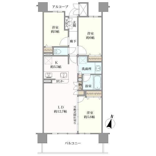 サンメゾン野並サウスヒルズアベニューの間取図