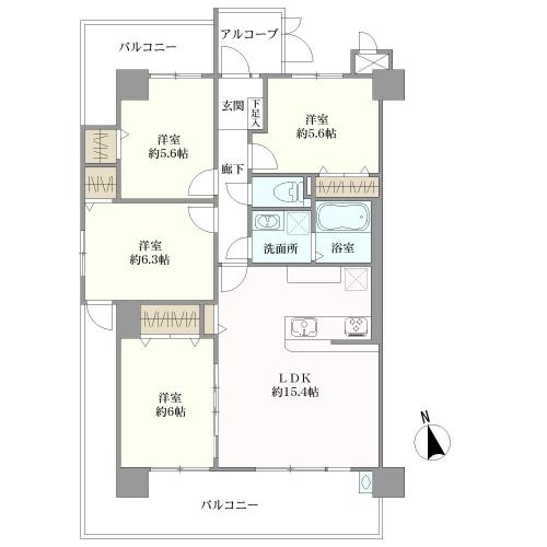 スペリア名南コンフォートの間取図