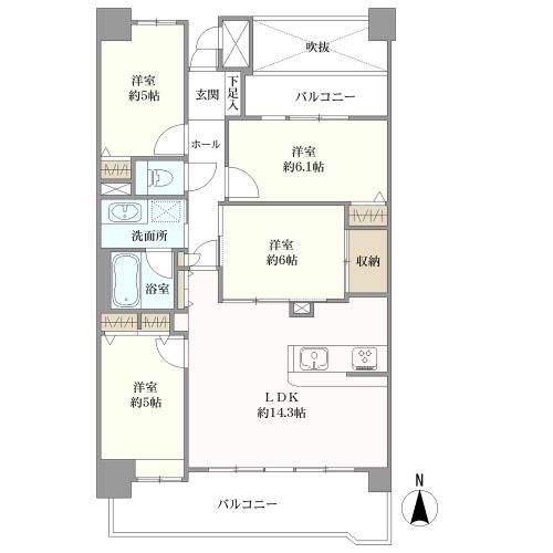 ライオンズガーデン一番町の間取図
