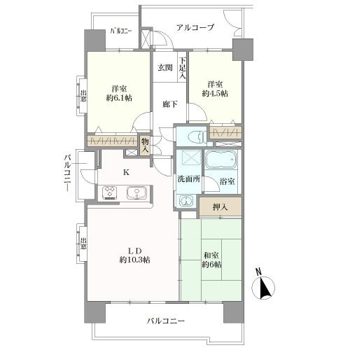 ライオンズマンション東別院第二の間取図