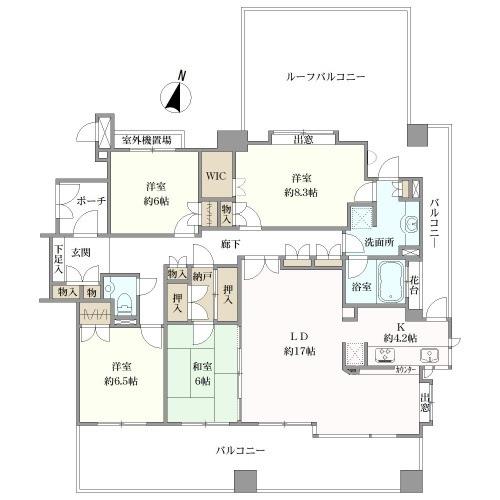 ロイヤルアーク北覚王山の間取図