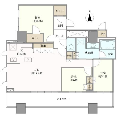タワー・ザ・ファースト名古屋栄の間取図