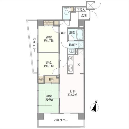 アルス笹塚の間取図