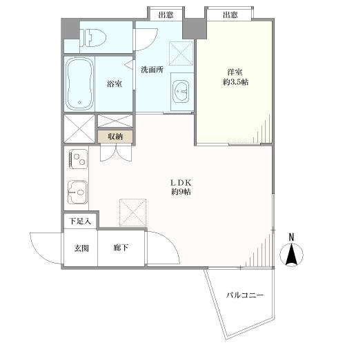 メトロ新高円寺マンションの間取図