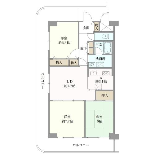 ユニハイム千船１の間取図
