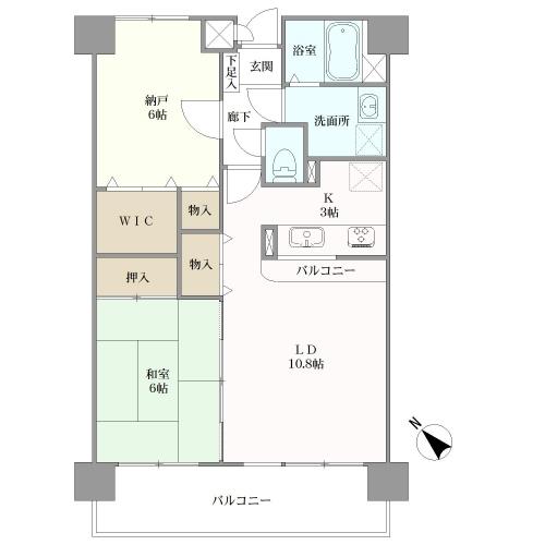 シャルマンフジ・リッツ夕陽丘の間取図