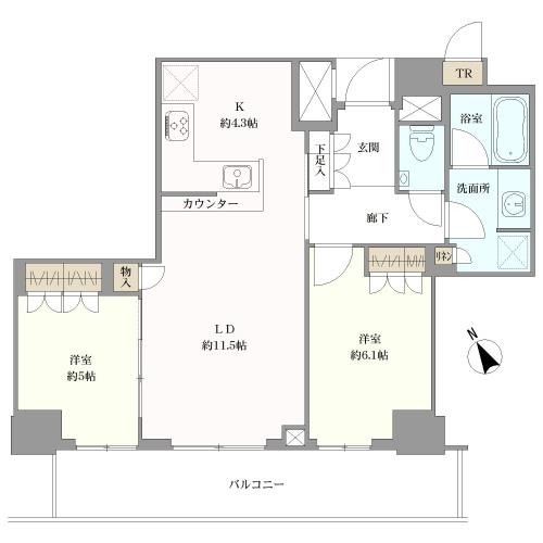 ザ・パークハウス神戸タワーの間取図