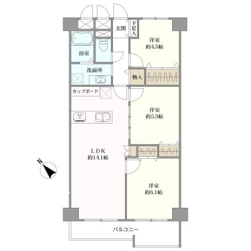 天保山第５コーポの間取図