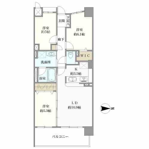 グランドメゾン西長堀の間取図