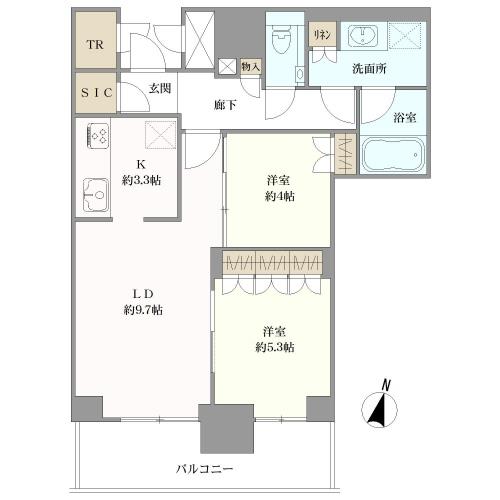 ブランズタワー梅田　Ｎｏｒｔｈの間取図