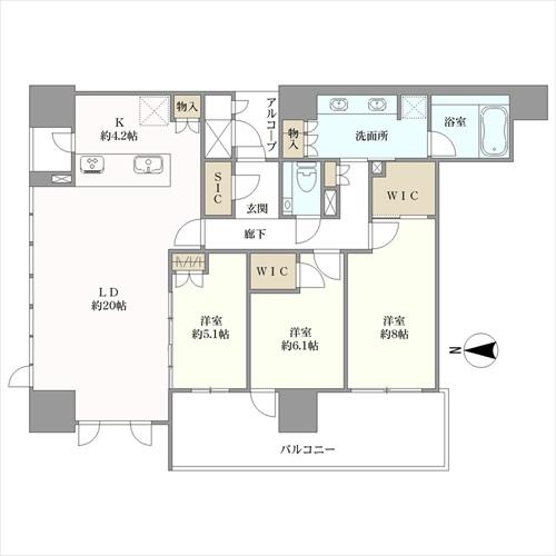 ジオタワー堺筋本町の間取図