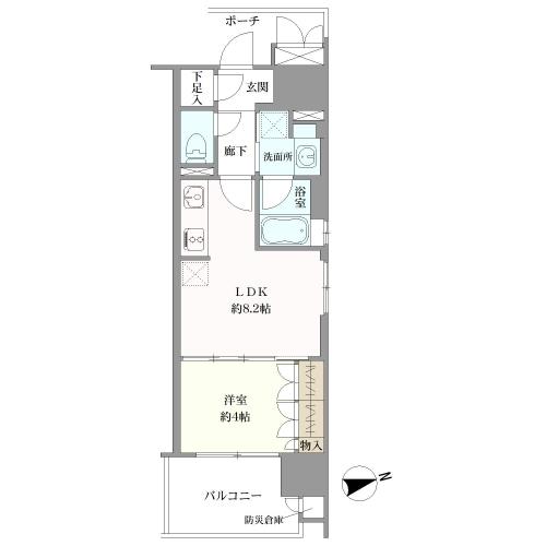 イニシアブランなんばの間取図