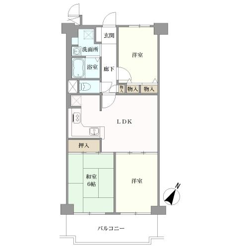 レックスタウン新高壱号館の間取図