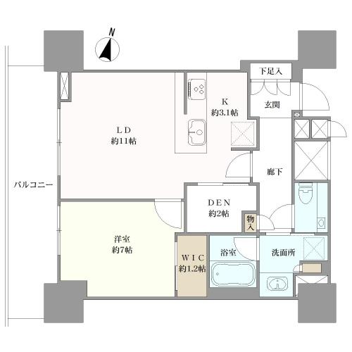 ザ・パークハウス大阪梅田タワーの間取図