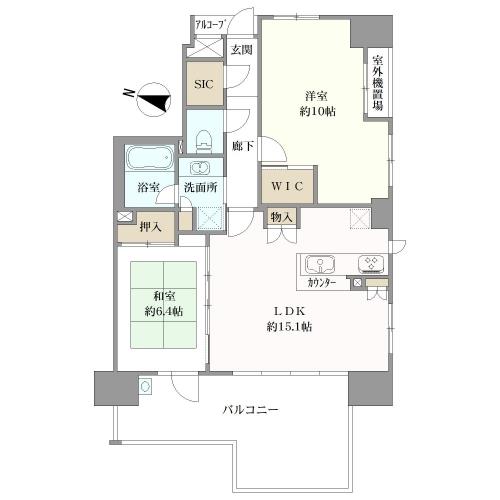 イトーピアエフィールさいたま新都心の間取図