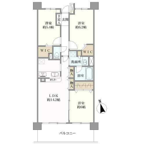 コスモ戸田公園シティフォルムの間取図