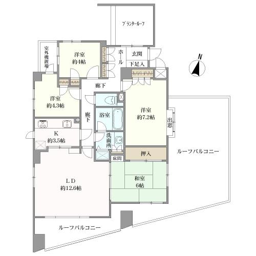 浦和別所パーク・ホームズの間取図