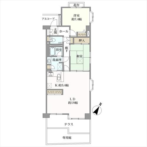 西浦和スカイマンションの間取図