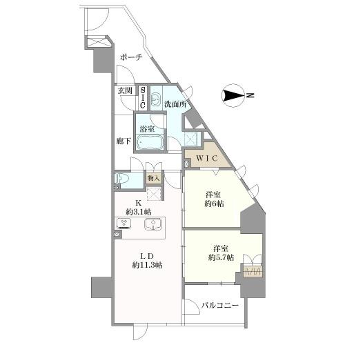 ヴェレーナグラン横濱井土ヶ谷の間取図