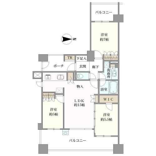グレーシアシティ横濱いずみ中央ステーションアリーナフロントコートの間取図