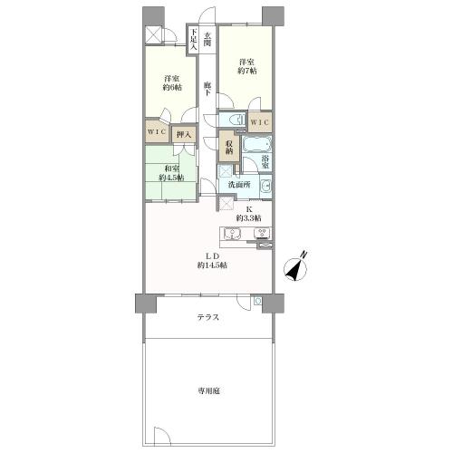 ライオンズ南大高ディアグランデの間取図