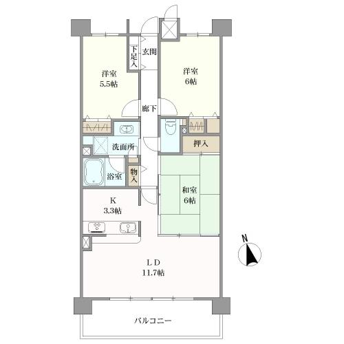 ロイヤルシャトー大府月見町の間取図