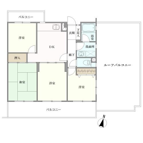 ライオンズマンション左京山の間取図