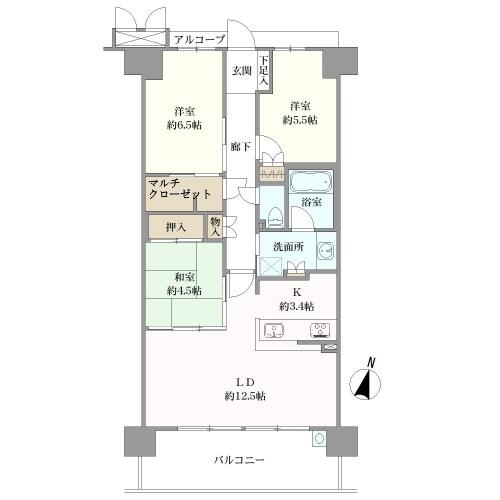 アメニティ堀田駅前の間取図