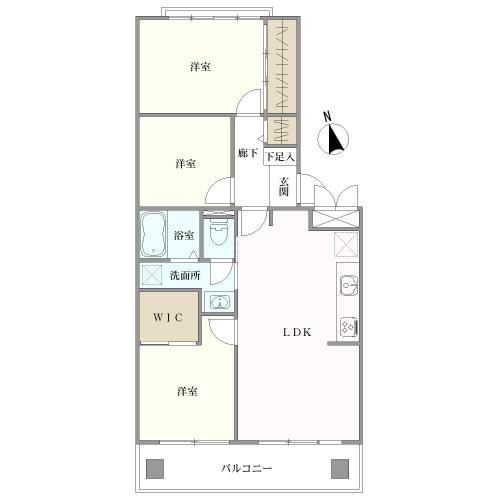 ライオンズマンション天神町の間取図