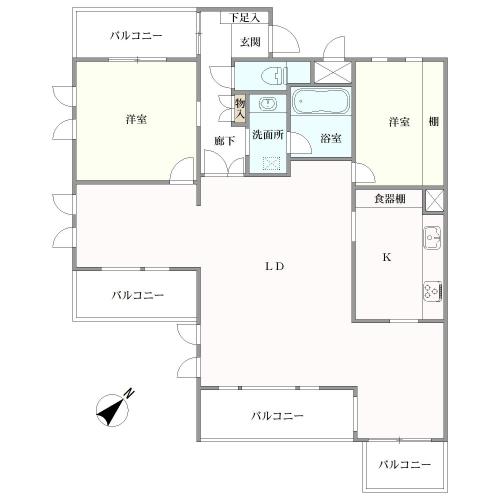 アルカディアハウス関取の間取図