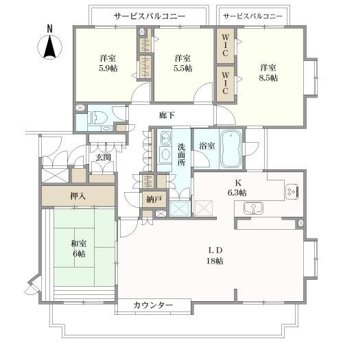 パークハウス南山の間取図