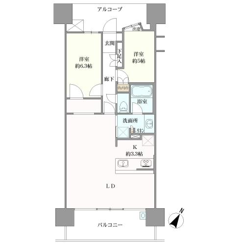 ライオンズプレイズ南大高の間取図