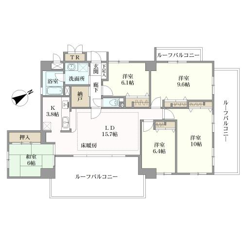 ネオグランデ瑞穂松月の間取図