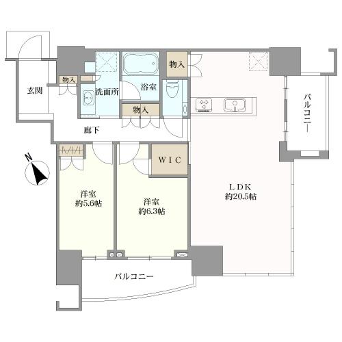 グランドメゾン池下ザ・タワーの間取図