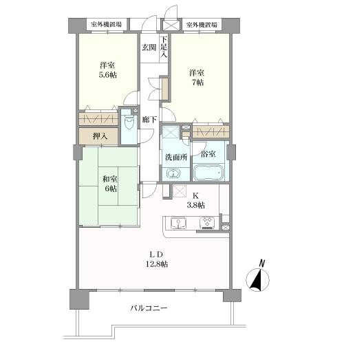 オーラム瑞穂関取町の間取図