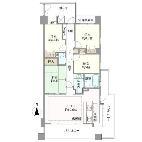 ライオンズマンション神宮東の間取図