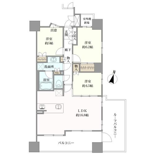 プラセシオン堀田駅前の間取図