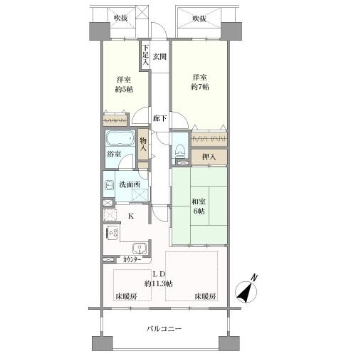 アービング千里中央SEASONSの間取図