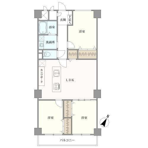 桃山台マンシヨンの間取図