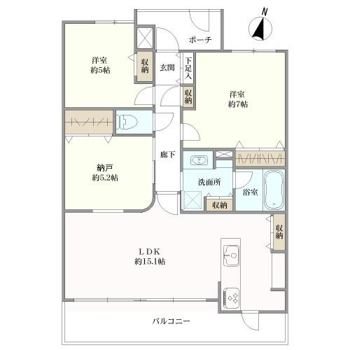 クレアヒルズ千里津雲台の間取図