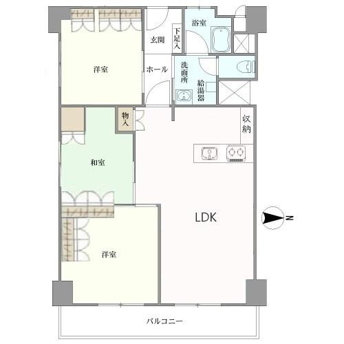 北摂マンションの間取図