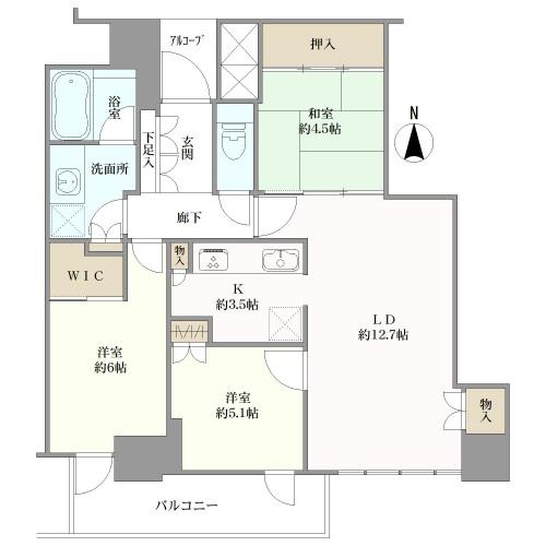 シエリアタワー千里中央の間取図