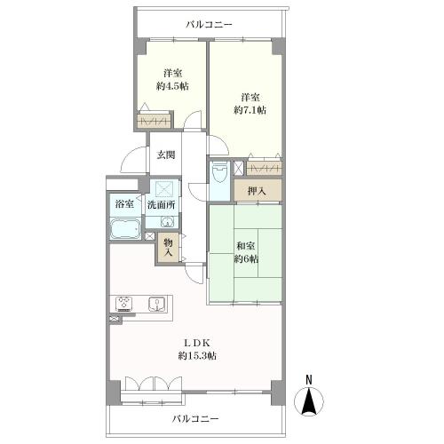 パーク・ハイム千里津雲台の間取図