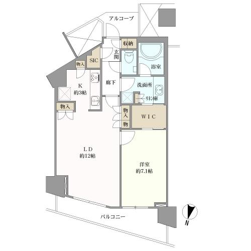 みなとみらいミッドスクエア　ザ・タワーレジデンスの間取図