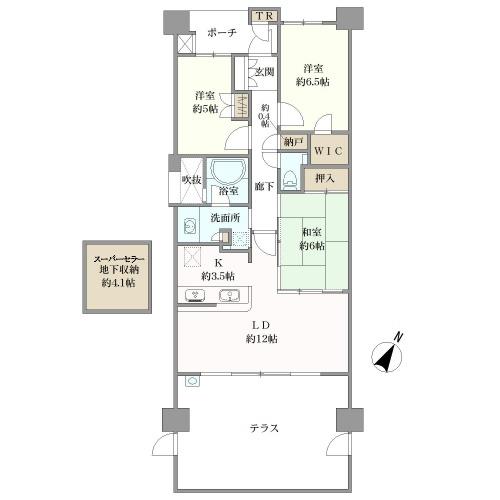 プラウド横濱鶴見 二見台の間取図