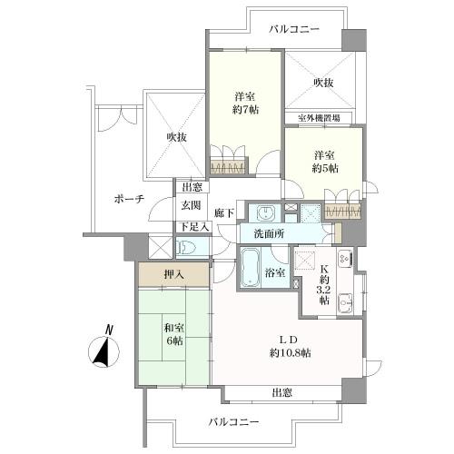 つつじケ丘シティタワーの間取図