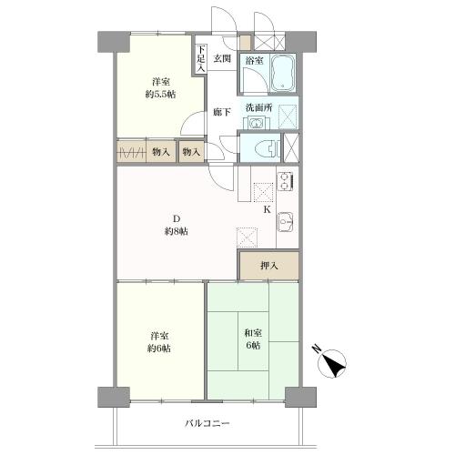 豊洲ハイライズの間取図
