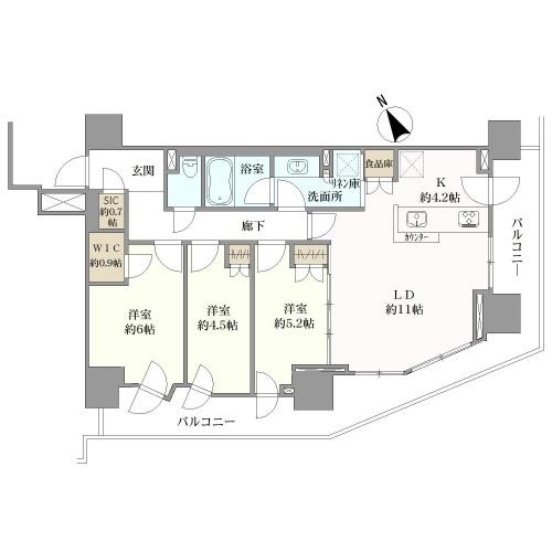 リビオつつじヶ丘の間取図